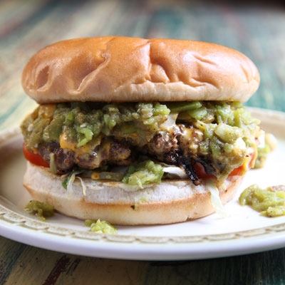 green chile cheeseburger